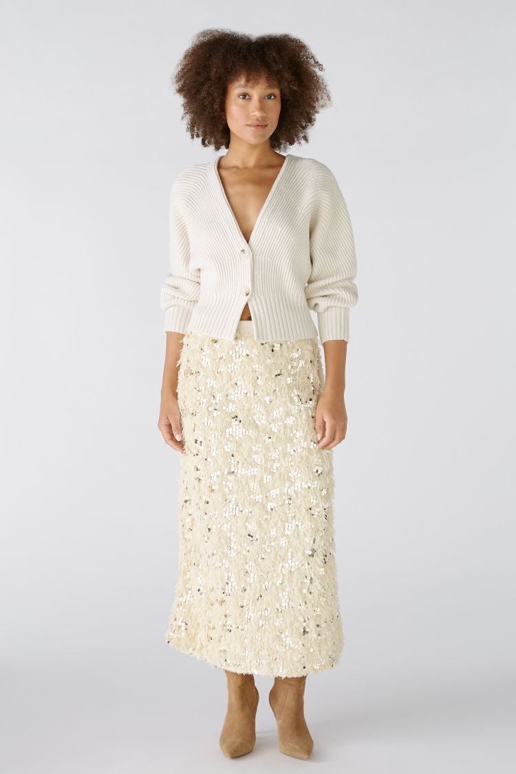 OUI Midi skirt feather optics