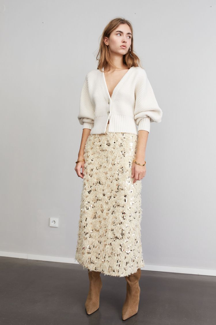 OUI Midi skirt feather optics