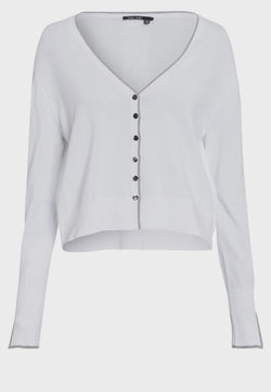 Marc Aurel Cardigan with lurex edges