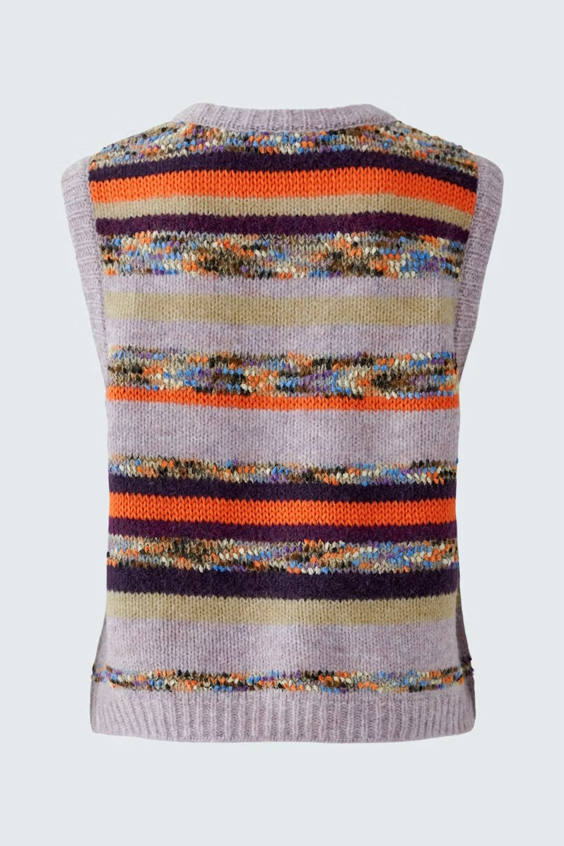 Oui Pullunder - lilac camel