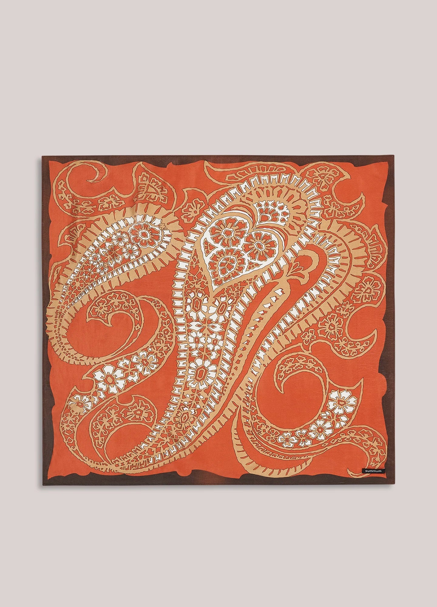 Summum Satin scarf with paisley print