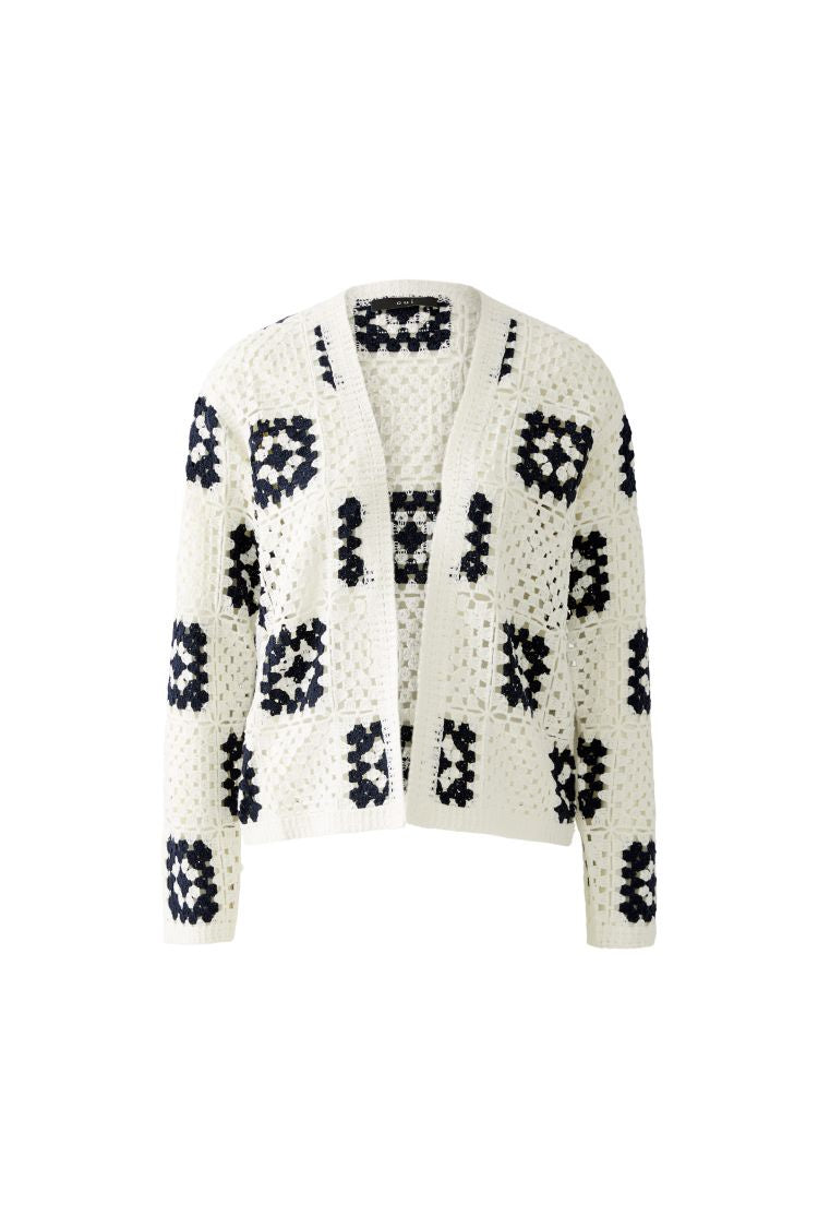 OUI Cardigan - white blue