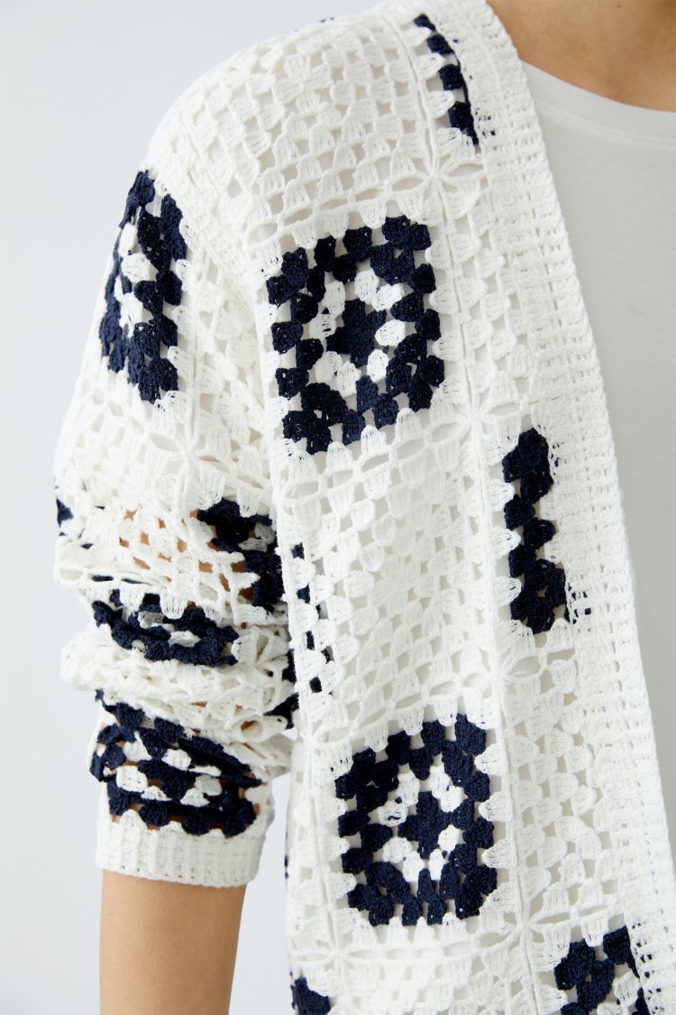 OUI Cardigan - white blue