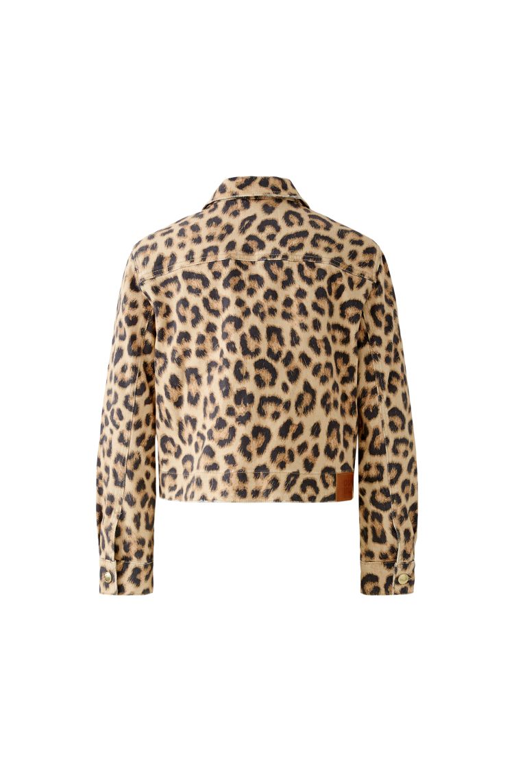 OUI Leopard Print Denim jacket