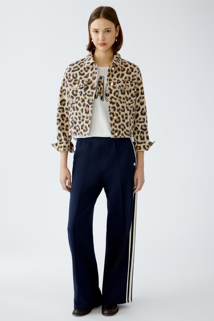 OUI Leopard Print Denim jacket