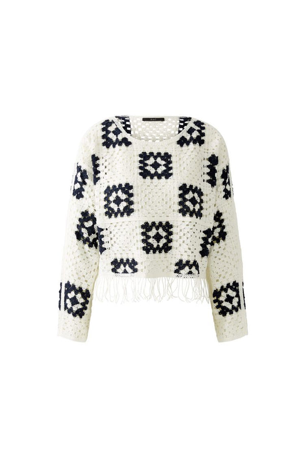 OUI Pullover - white blue