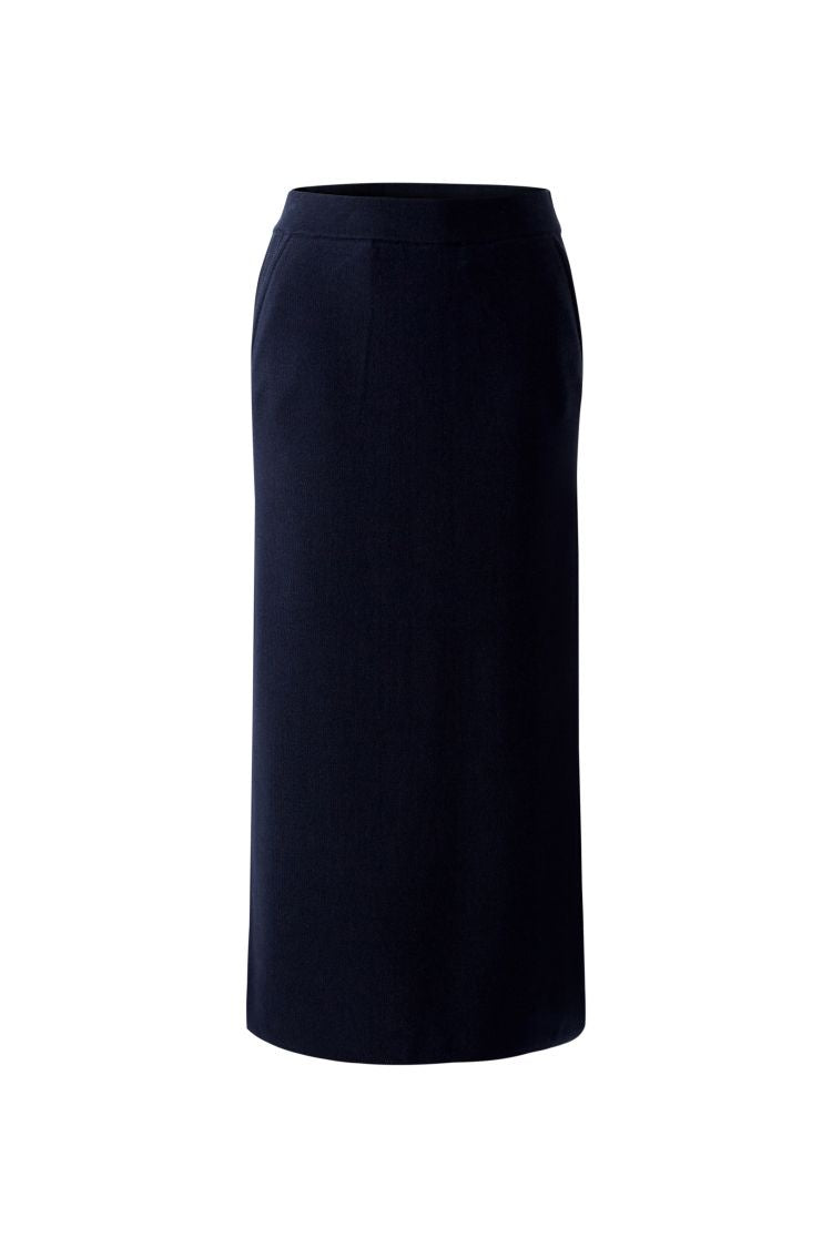 OUI Knitted skirt - darkblue