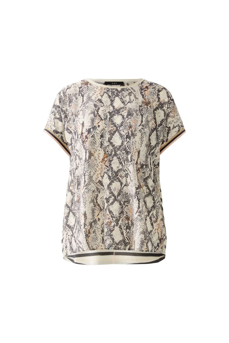 OUI Blouse shirt - light stone grey