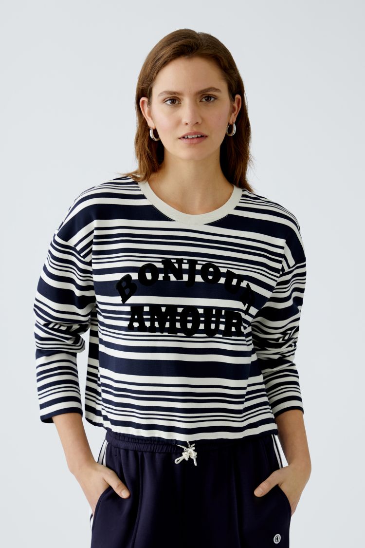 OUI Sweatshirt - white blue