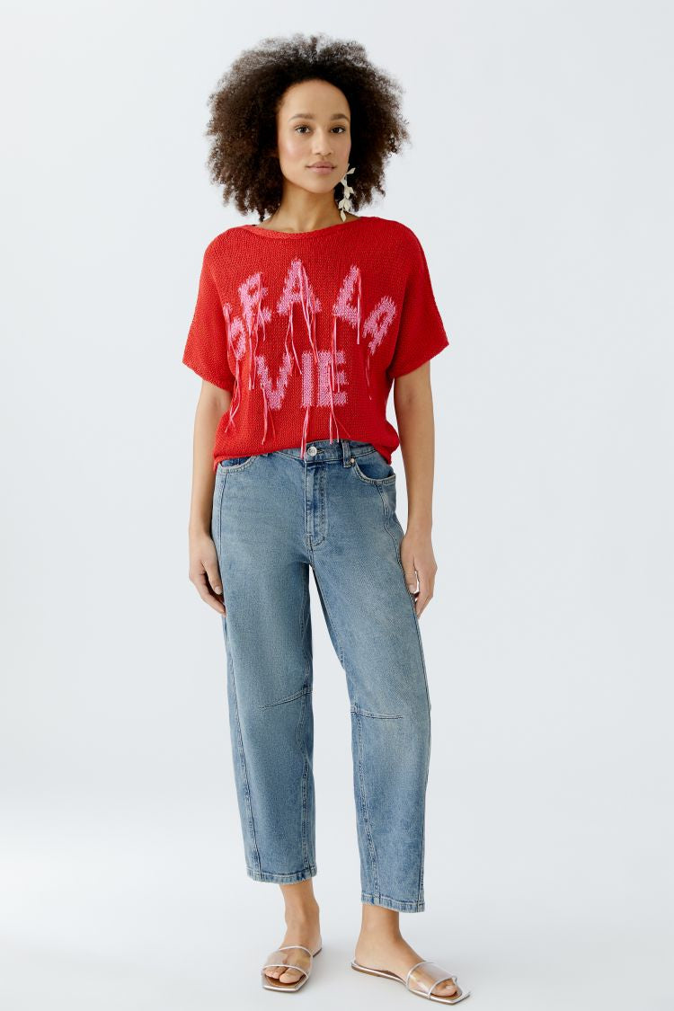OUI Pullover - red rose