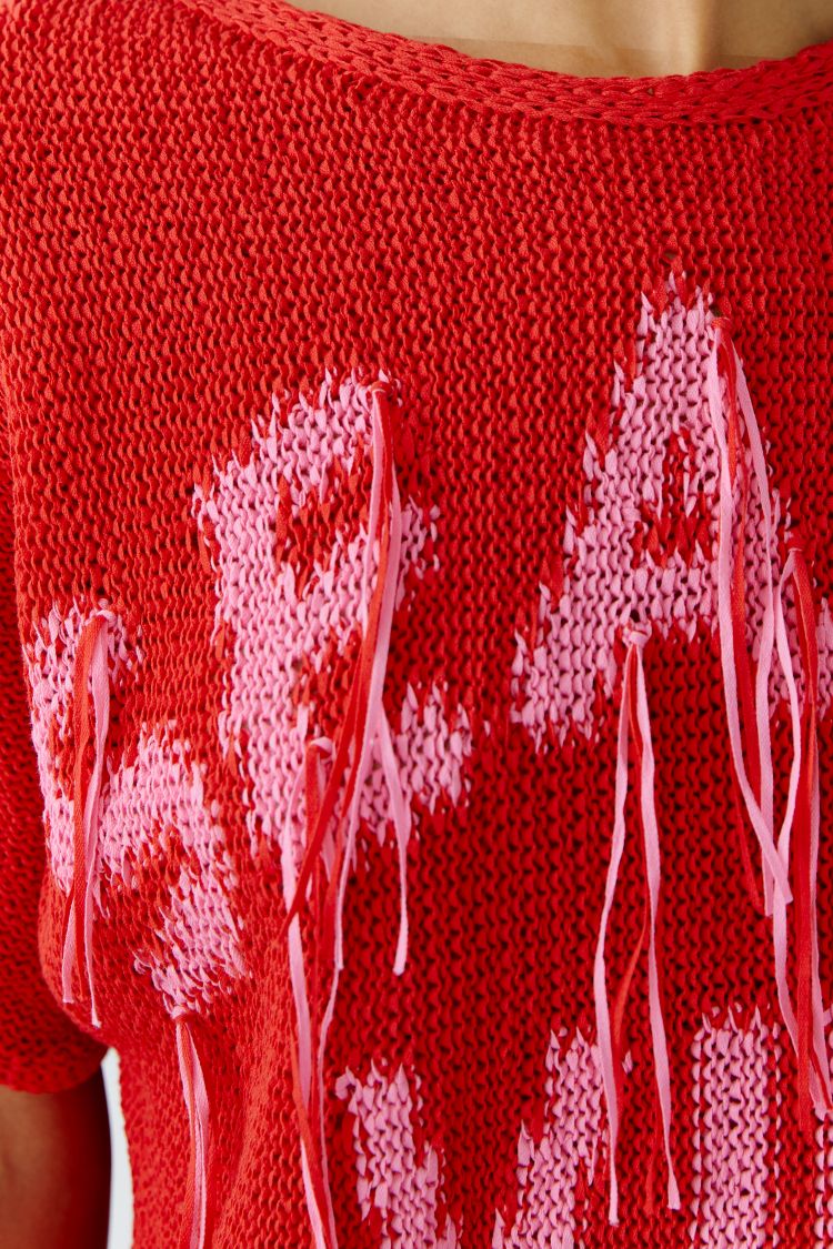 OUI Pullover - red rose