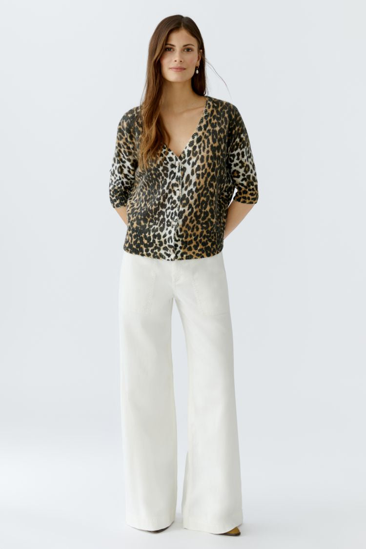 OUI Cardigan - dark camel black