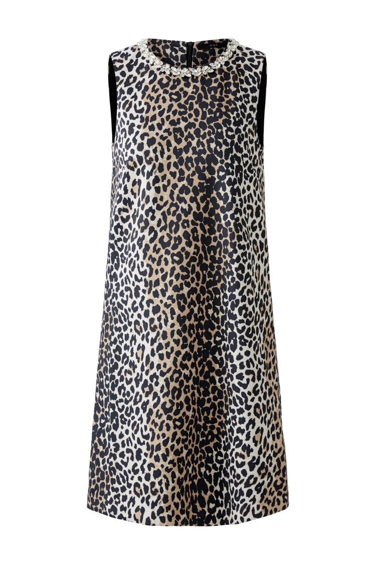 OUI A-line dress - dark camel black