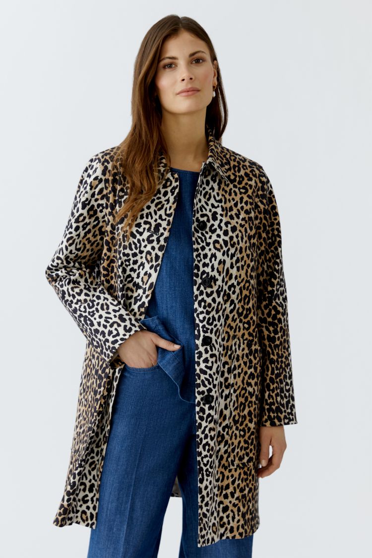 OUI Short coat - dark camel black