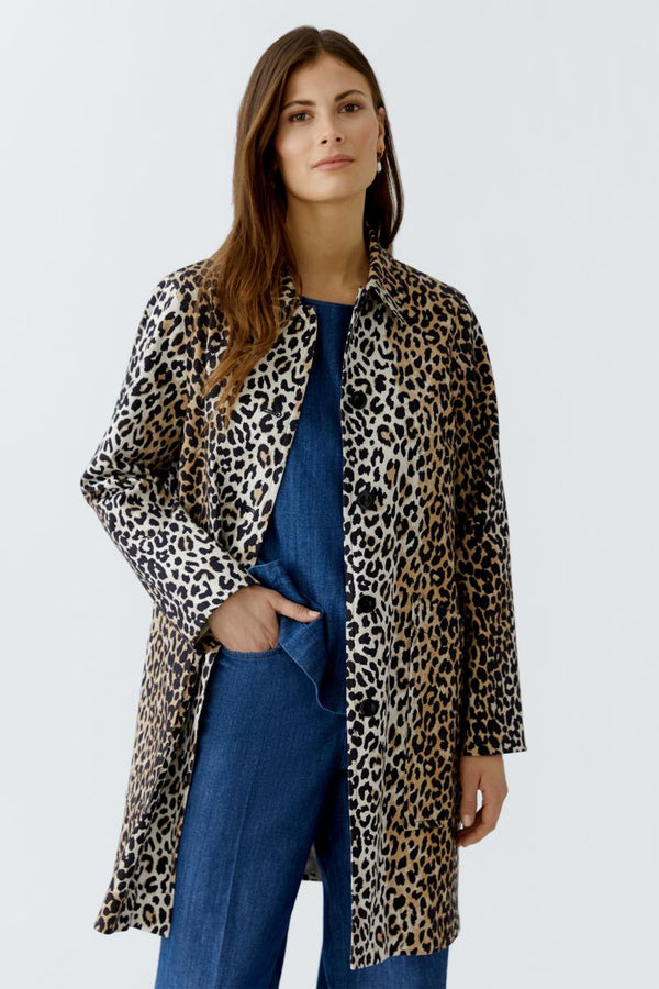 OUI Short coat - dark camel black