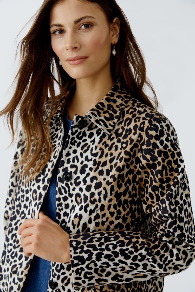 OUI Short coat - dark camel black