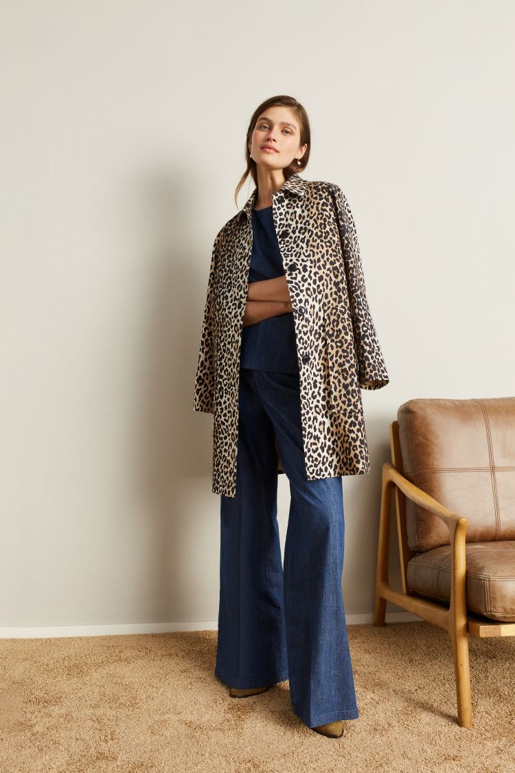 OUI Short coat - dark camel black
