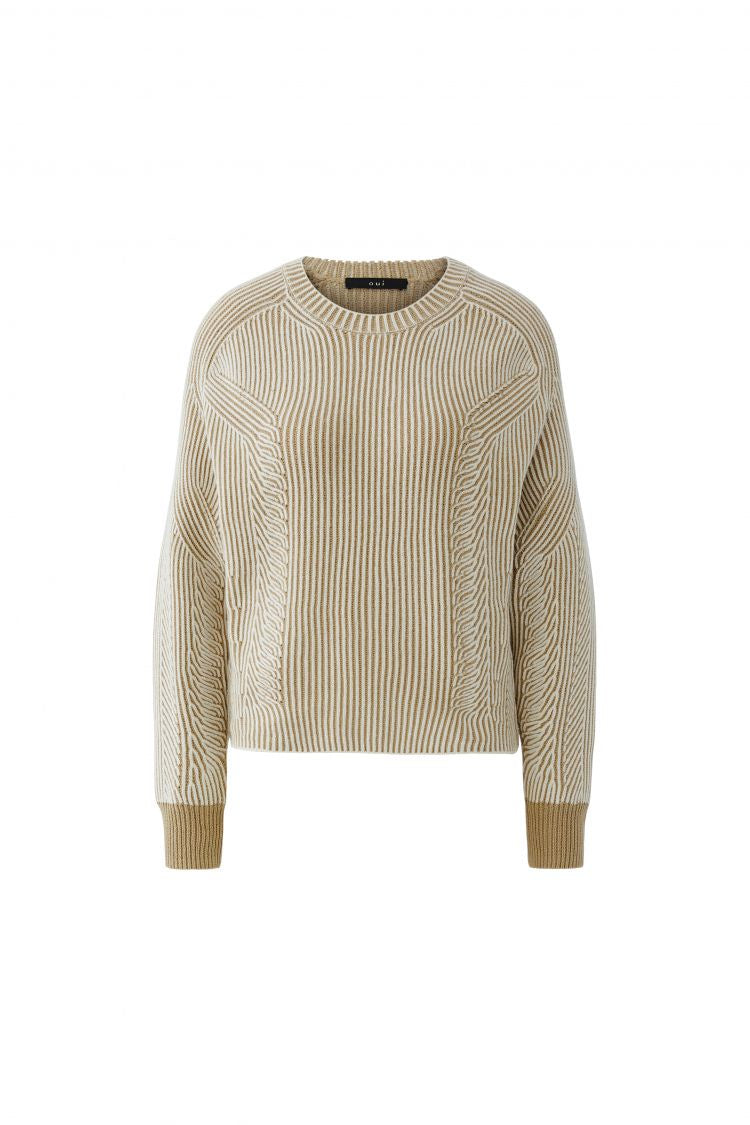 OUI Knitted Pullover in raglan style with high-quality decreases