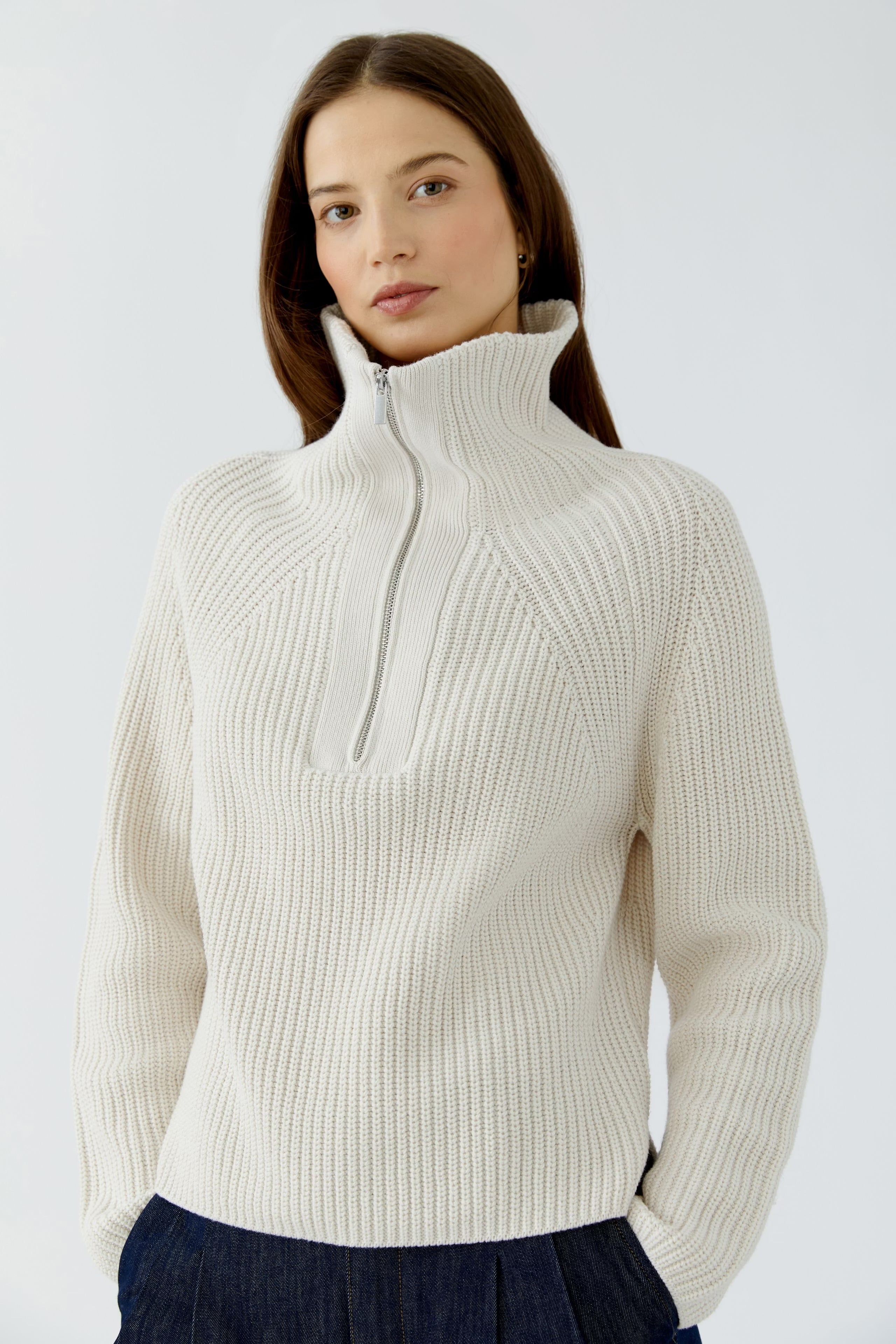 Oui Cotton Troyer pullover