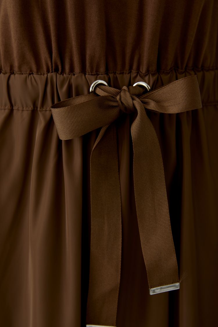 OUI Maxi dress - fondue fudge