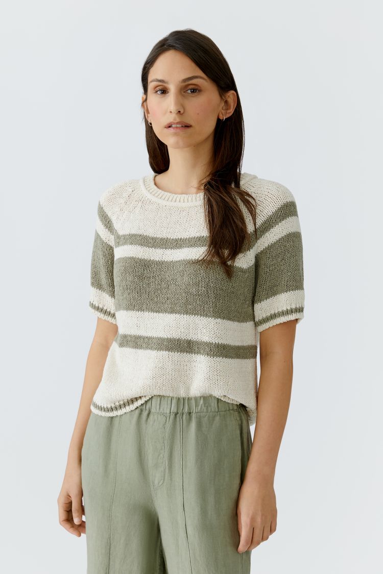 OUI pullover - white green