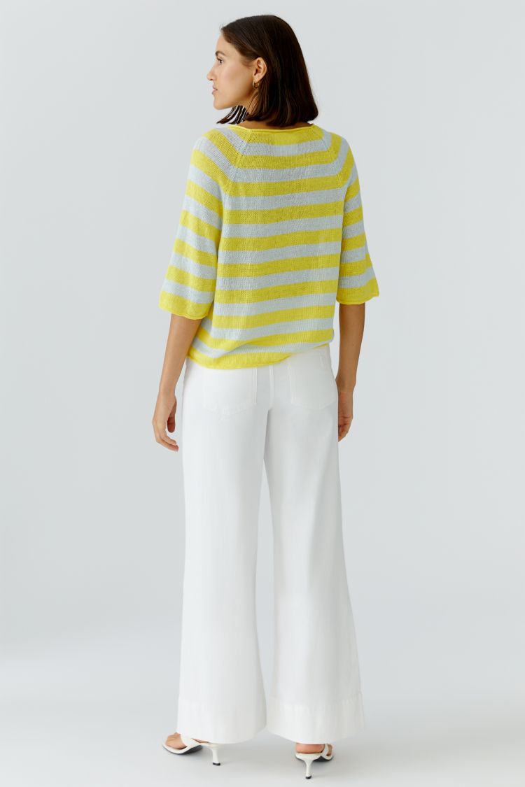 OUI pullover - yellow green stripe
