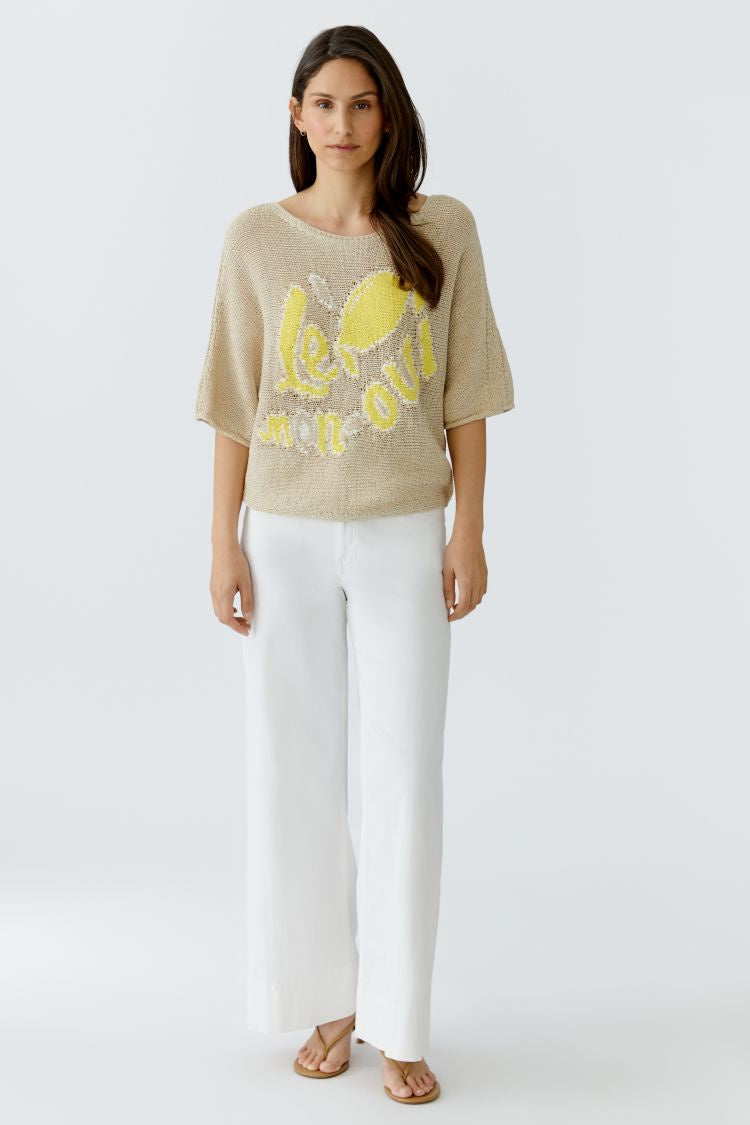 OUI pullover - light camel yellow