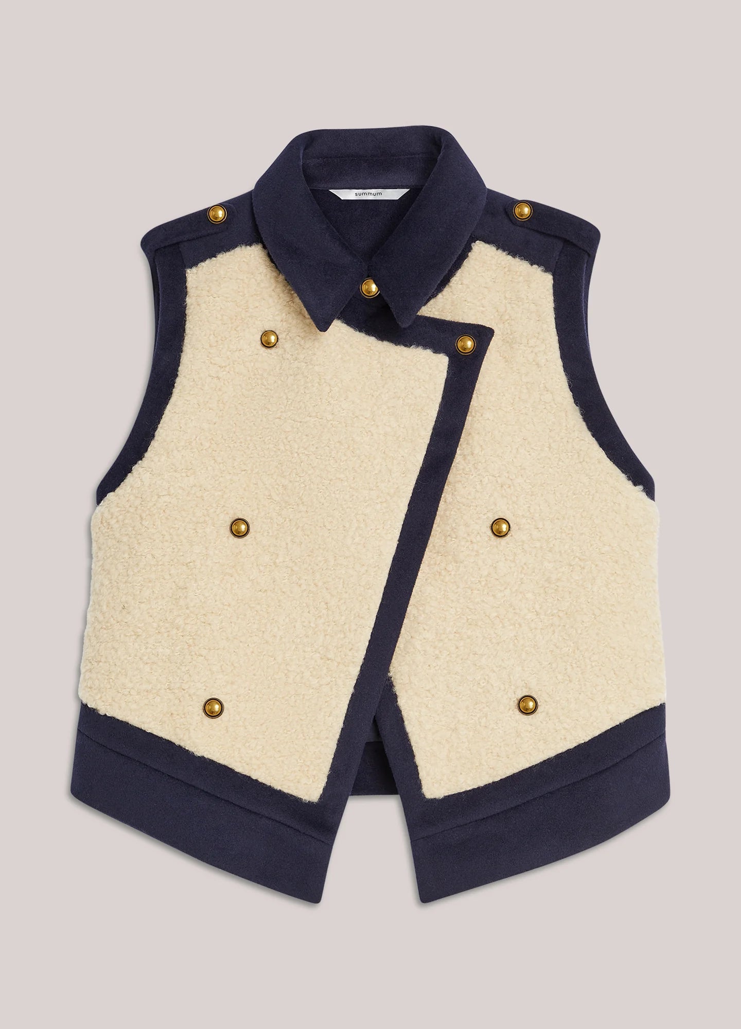 Summum Gilet in bouclé blend with wool