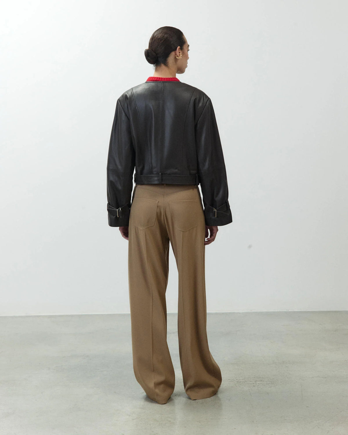 ALYSI LEATHER BIKER JACKET
