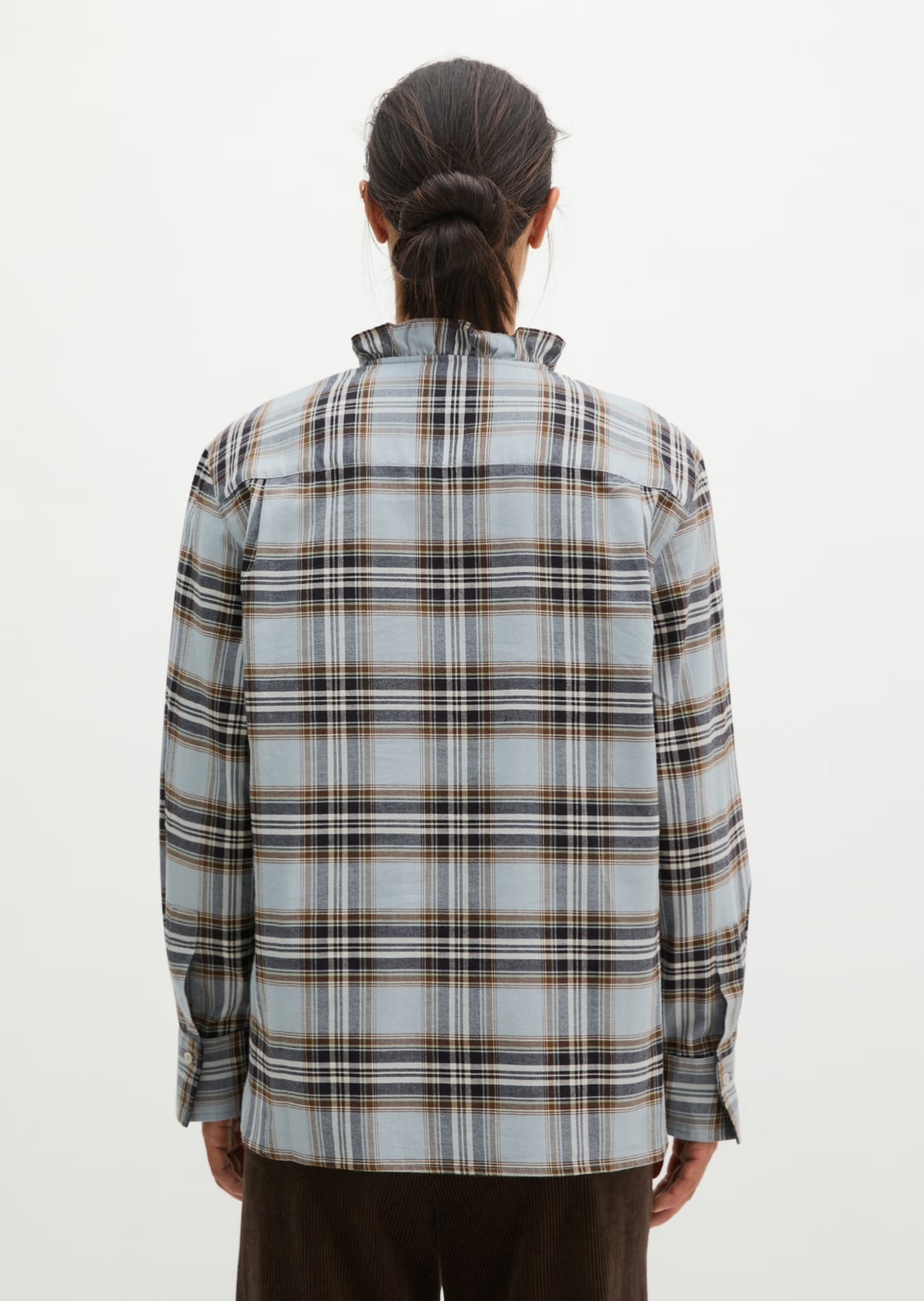 Marc O’Polo CHECKERED RUFFLE BLOUS