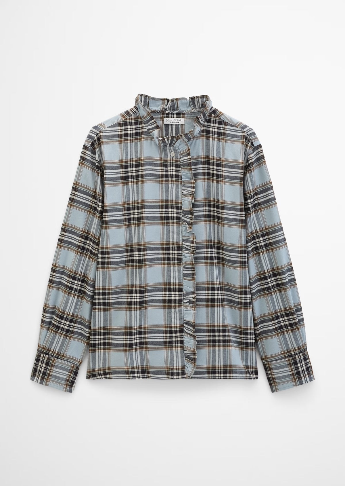 Marc O’Polo CHECKERED RUFFLE BLOUS