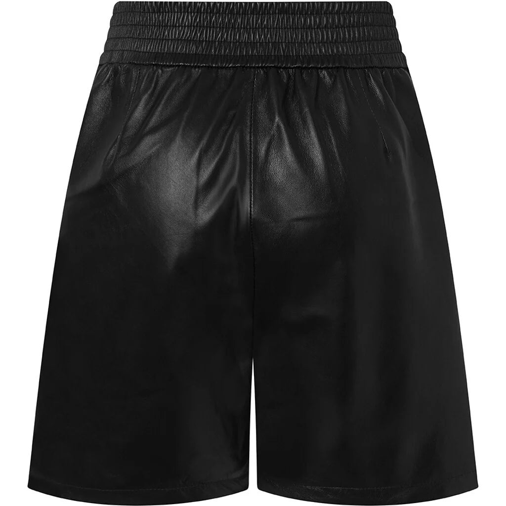 DEPECHE Beautiful Free leather shorts with elastic