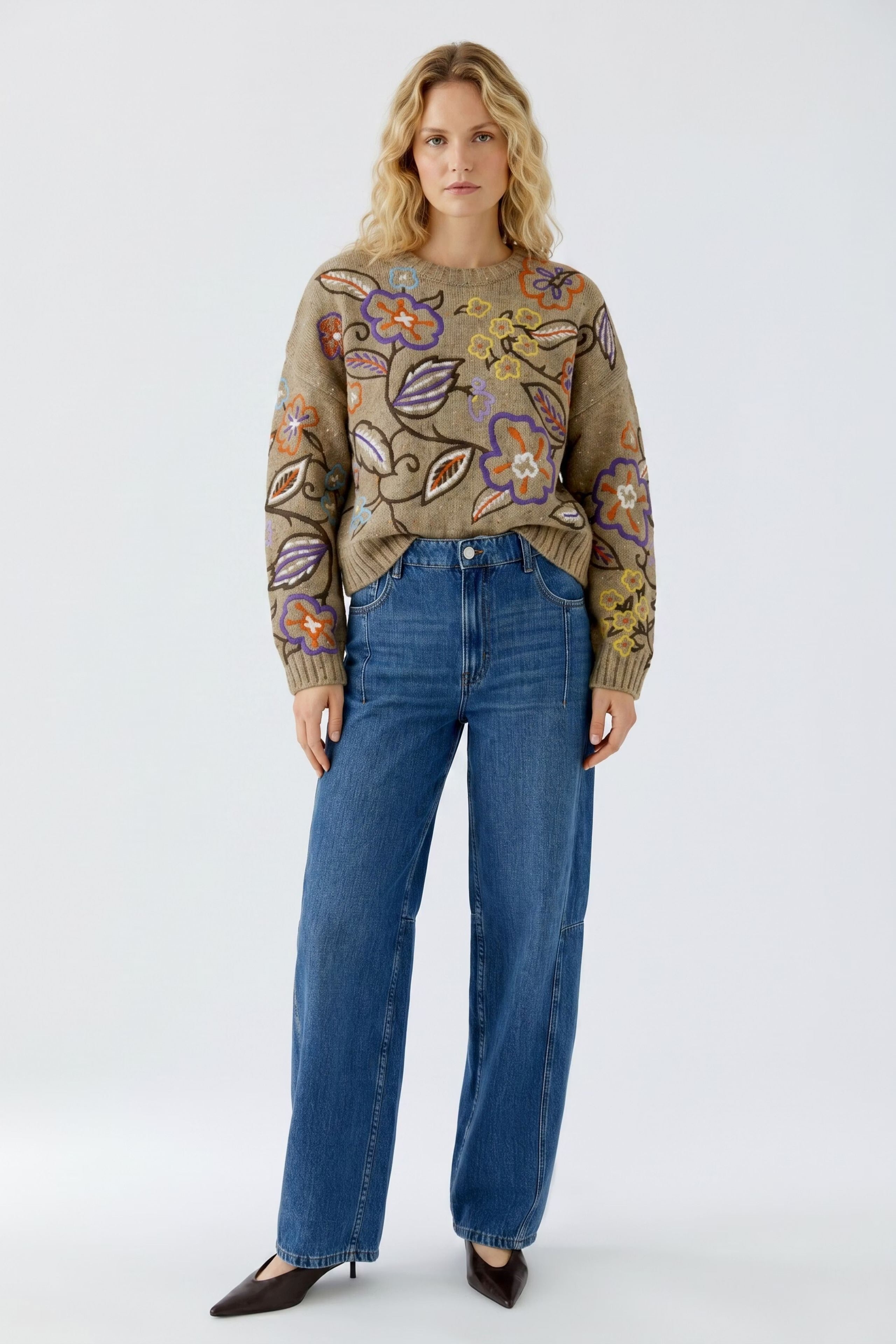 Oui pullover - camel violet