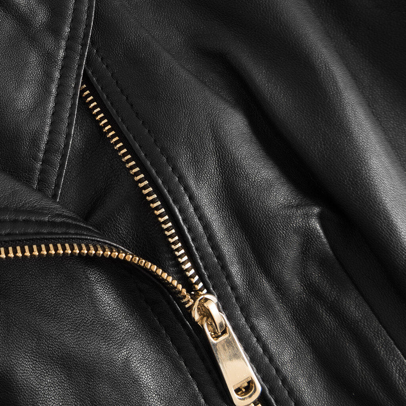 DEPECHE NooraDEP Biker Leather Jacket