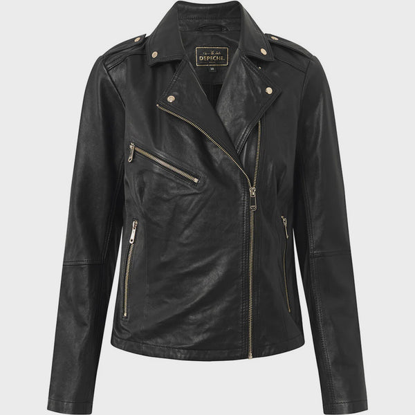 DEPECHE NooraDEP Biker Leather Jacket