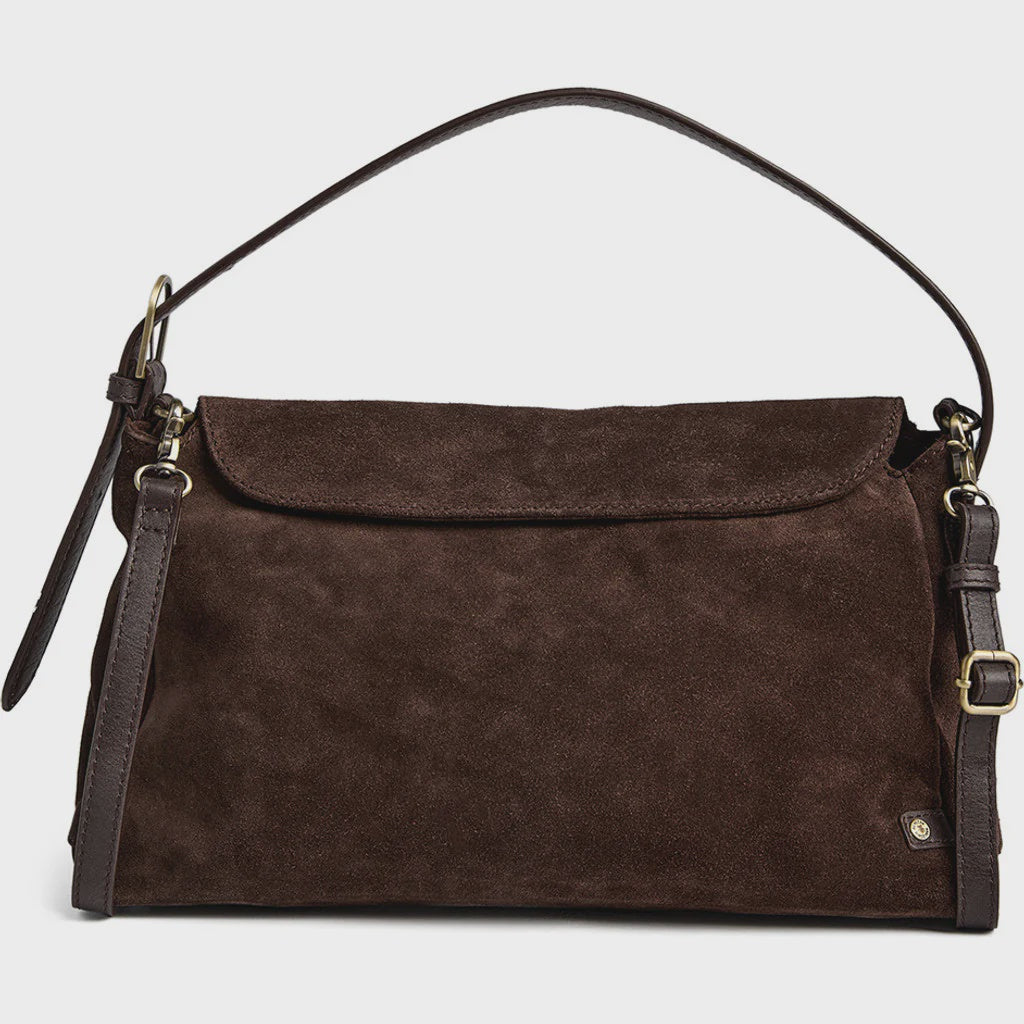 DEPECHE Exclusive suede crossbody bag