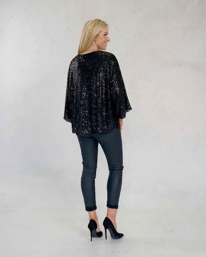 Deck Round Neck Sequin Top