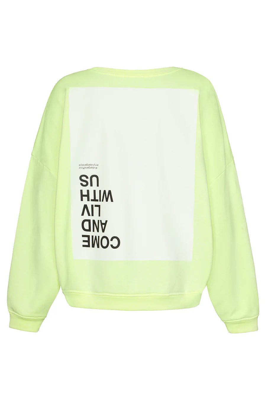 liv bergen Sweater come in neon yellow