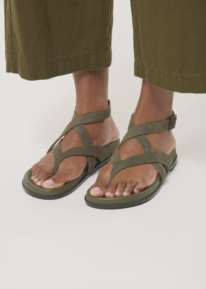 humility Khaki suede sandals