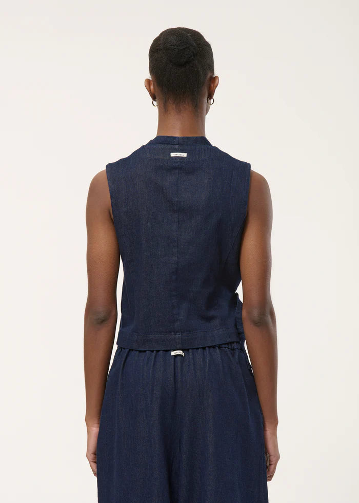 humility Denim wrap vest