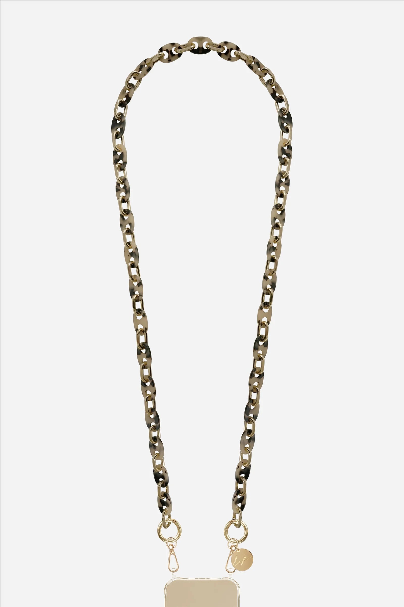 La Coque Francaise Becky Beige Tortoise Long Chain