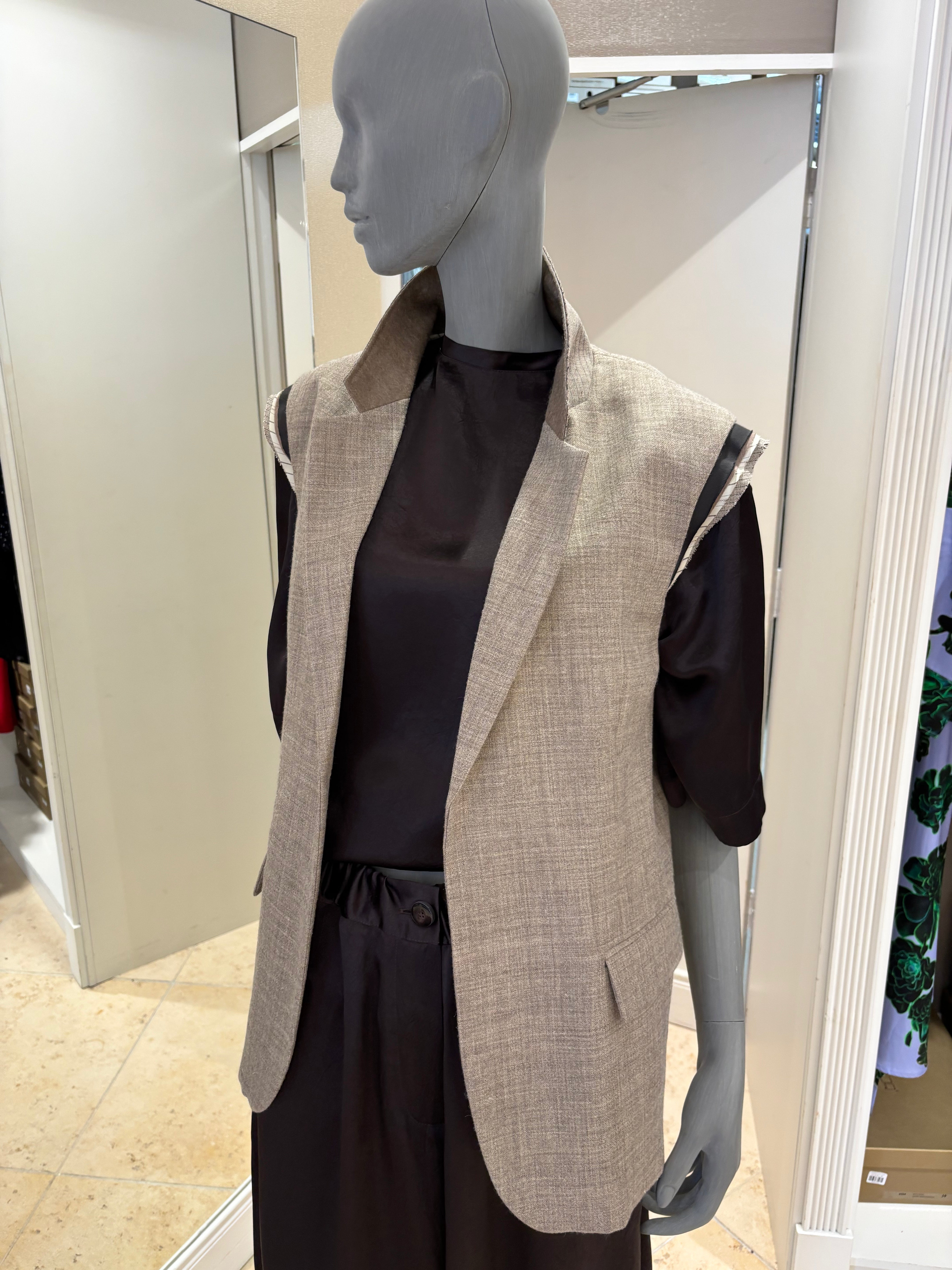ALYSI SINGLE-BREASTED WOOL WAISTCOAT