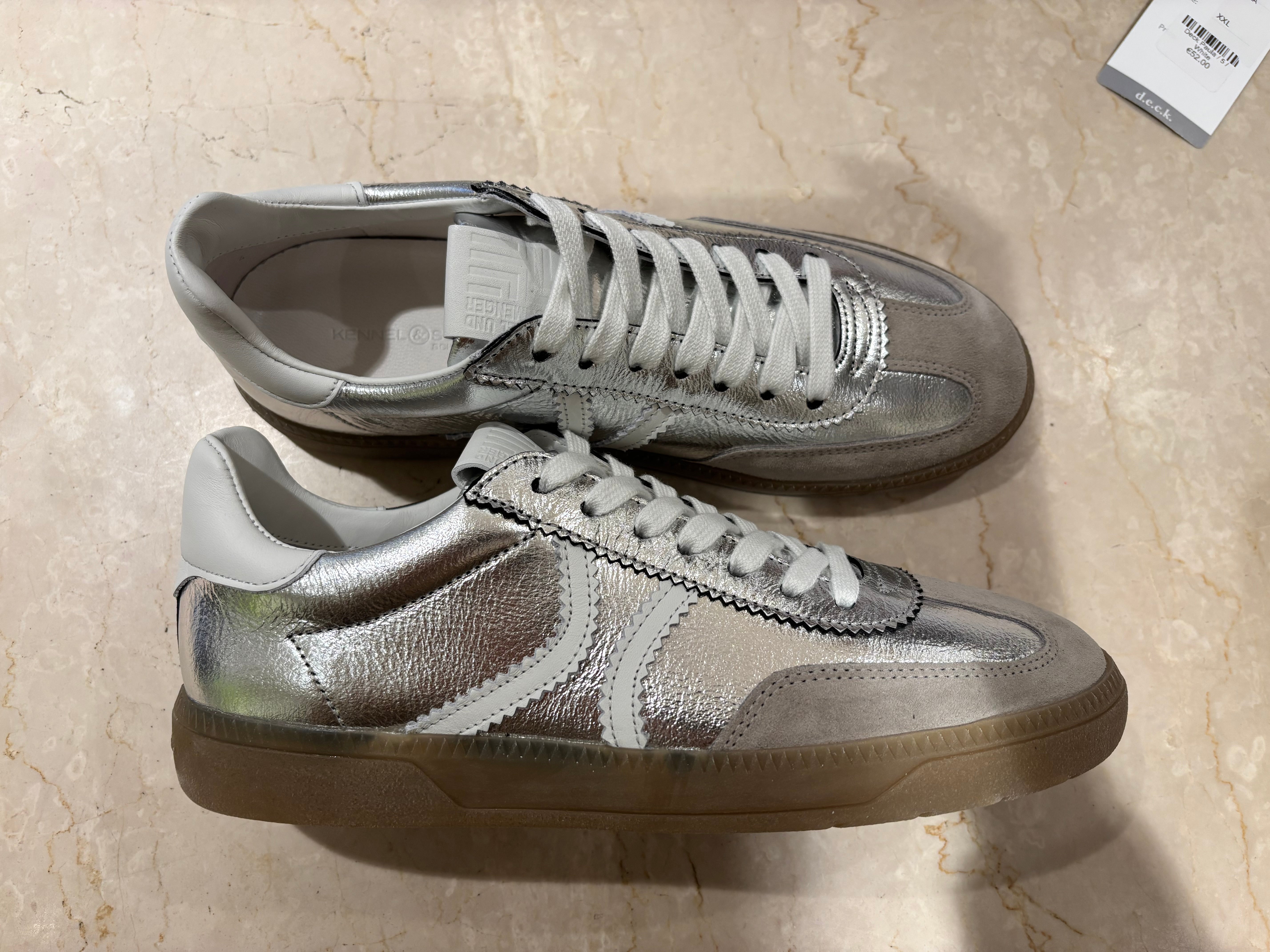 KENNEL & SCHMENGER Pop suede silver bianco