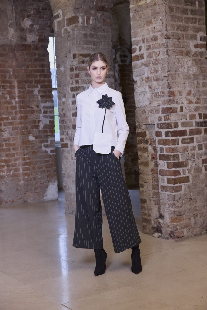 Kate Cooper Wide Leg Pinstripe Trouser