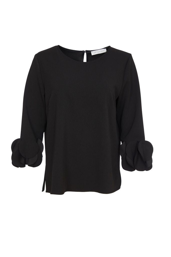 Kate Cooper Top with Ruffle @ Sleeve Cuff