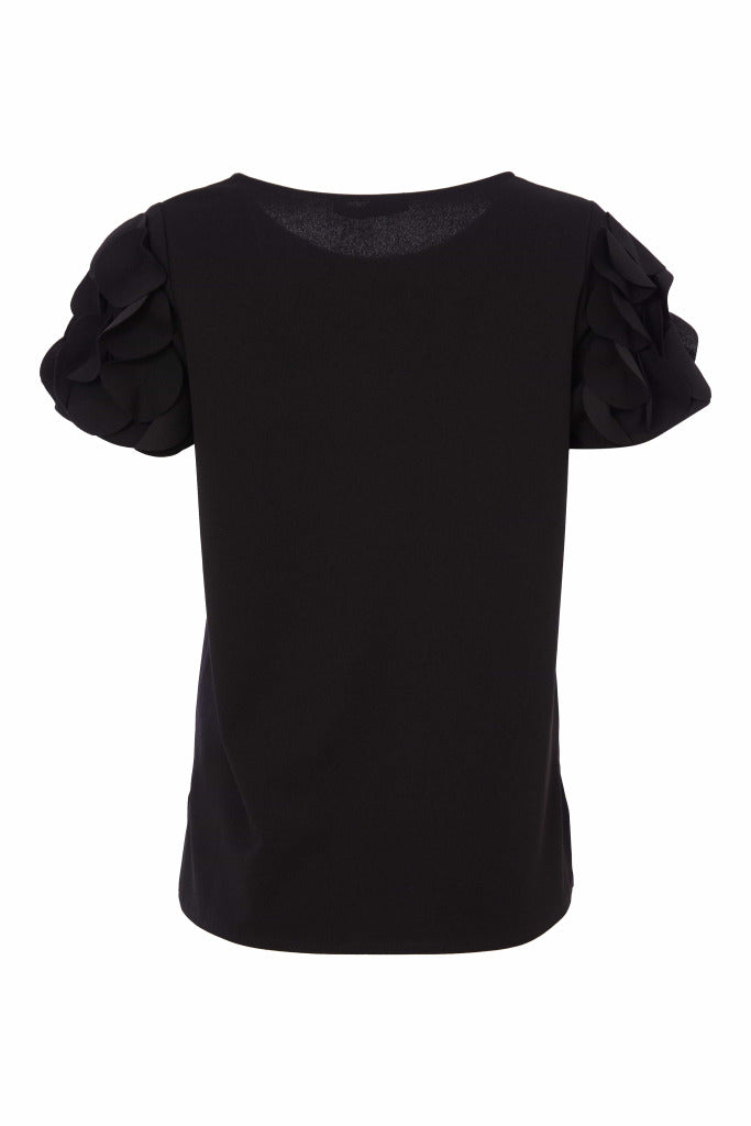 Kate Cooper Top with ruffle trim sleeve