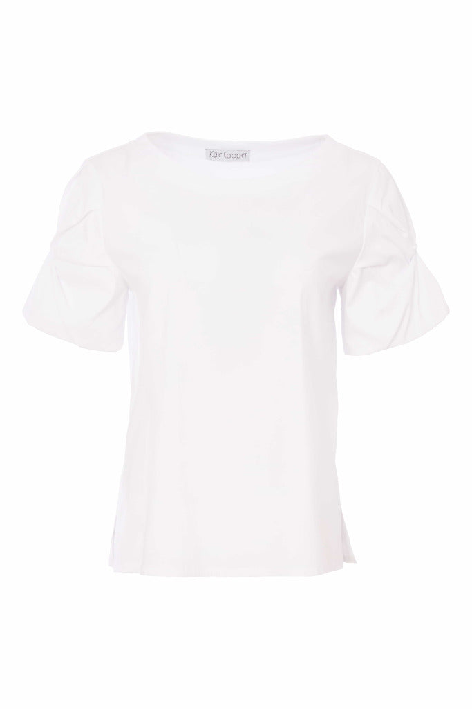 Kate Cooper Top with ruffle trim sleeve