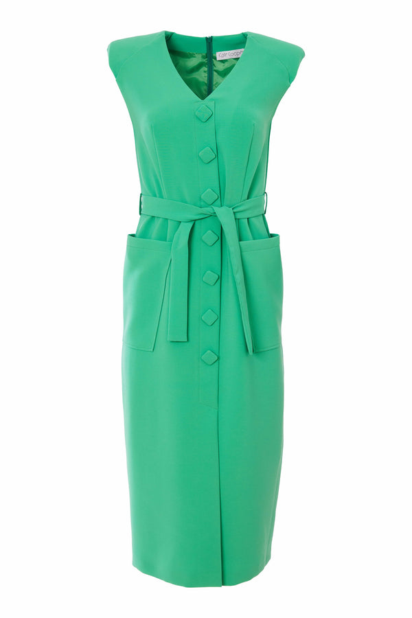 Kate Cooper Sleeveless dress with button through front