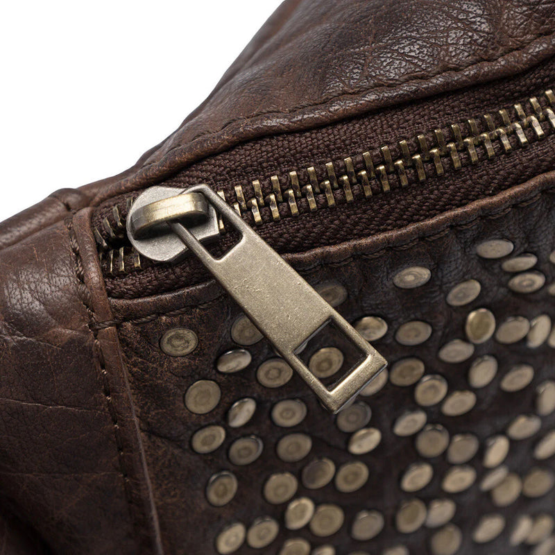 Depeche Leather bumbag with rivets