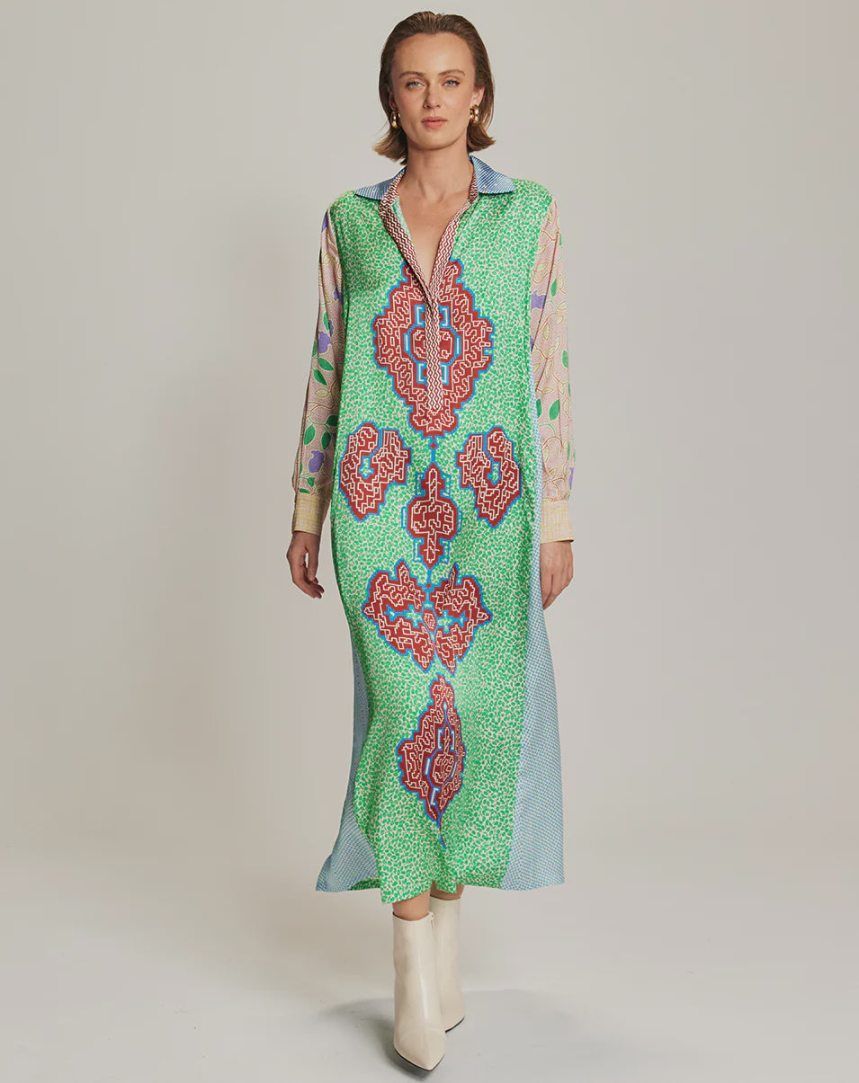 Me369 Kennedy Placket Maxi Dress